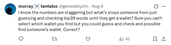 Captured screenshot of the reply by @generalbyztn