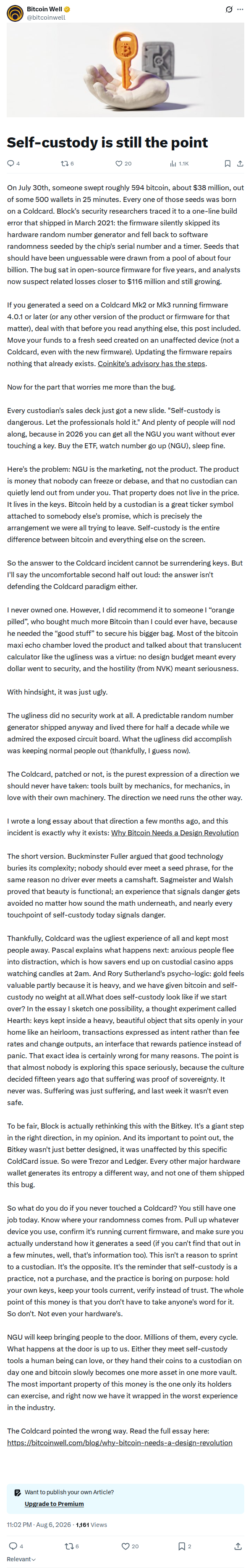 Captured screenshot: Bitcoin Well design-revolution essay