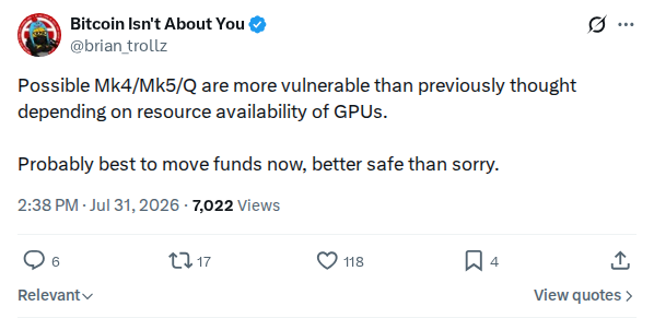 Captured screenshot: Expanded Mk4, Mk5 and Q vulnerability warning