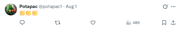 Captured screenshot of the reply by @potapac1