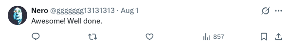 Captured screenshot of the reply by @ggggggg13131313