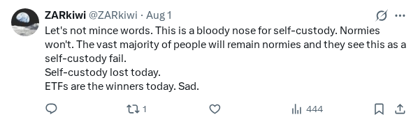Captured screenshot of the reply by @ZARkiwi