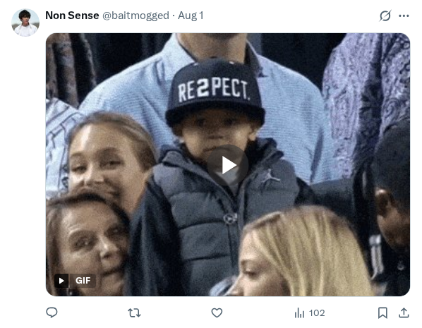 Captured screenshot of the reply by @baitmogged