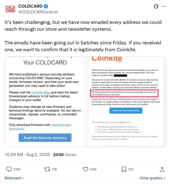 Captured screenshot: Email outreach to all reachable customers complete