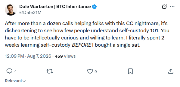 Captured screenshot: Support-call account of owner knowledge