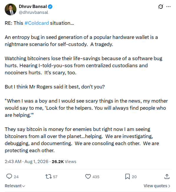 Captured screenshot: Layered-security response, part 1