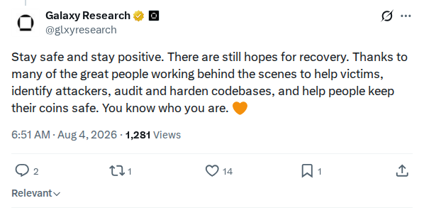 Captured screenshot: Thread close: recovery hopes