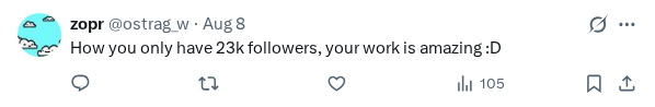 Captured screenshot of the reply by @ostrag_w