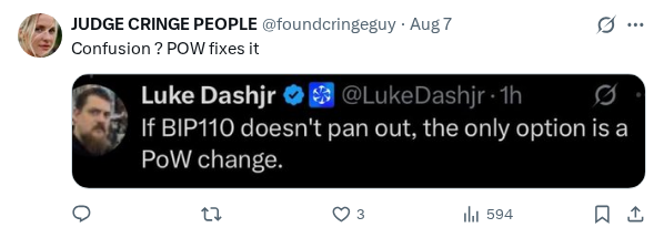 Captured screenshot of the reply by @foundcringeguy