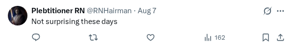 Captured screenshot of the reply by @RNHairman