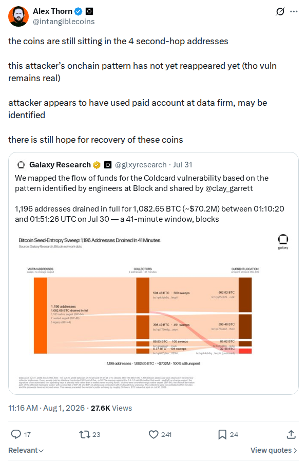 Captured screenshot: Attacker data-firm use and recovery hope