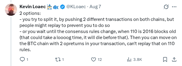 Captured screenshot of the reply by @KLoaec