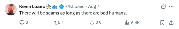 Captured screenshot of the reply by @KLoaec