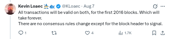Captured screenshot of the reply by @KLoaec