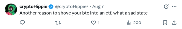 Captured screenshot of the reply by @cryptoHippie7