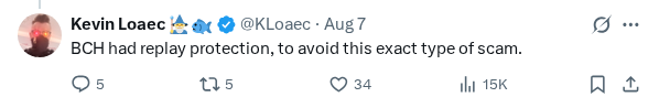 Captured screenshot of the reply by @KLoaec