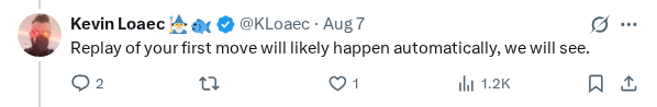 Captured screenshot of the reply by @KLoaec
