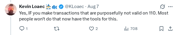 Captured screenshot of the reply by @KLoaec