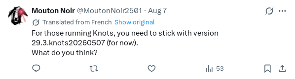 Captured screenshot of the reply by @MoutonNoir2501
