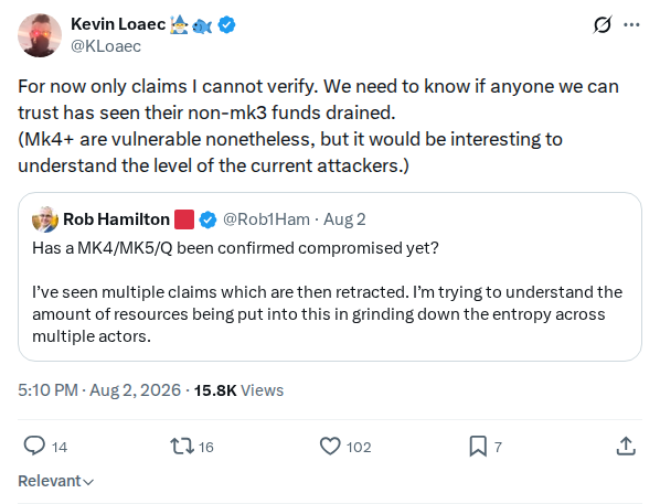 Captured screenshot: Mk4-class drain claims unverified