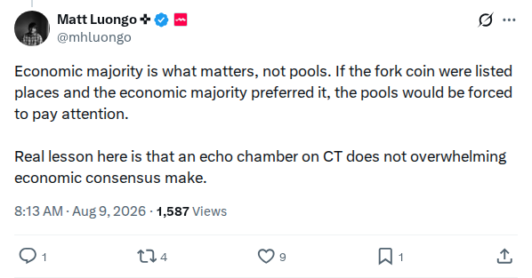 Captured screenshot: Economic majority argument on BIP-110