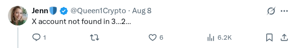 Captured screenshot of the reply by @Queen1Crypto