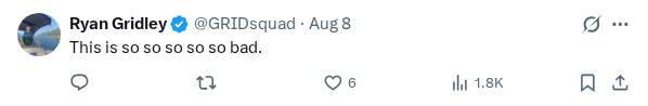 Captured screenshot of the reply by @GRIDsquad