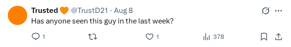 Captured screenshot of the reply by @TrustD21
