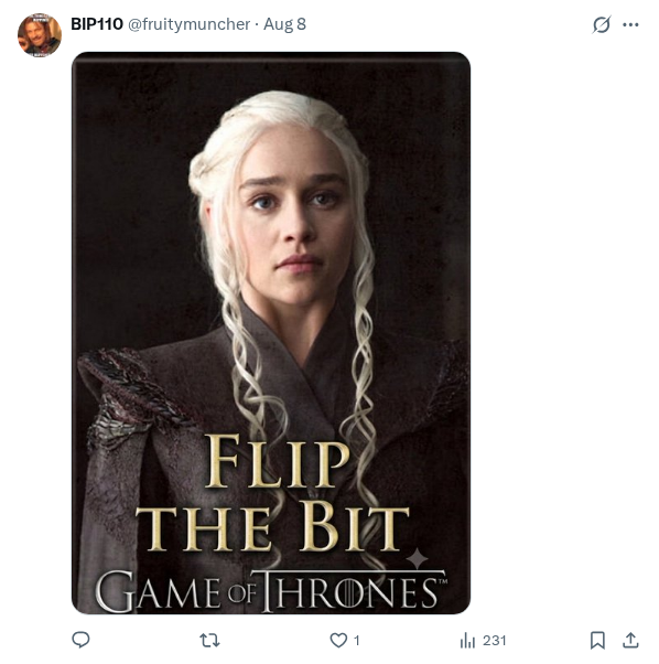 Captured screenshot of the reply by @fruitymuncher