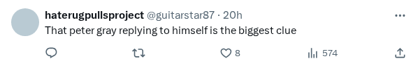 Captured screenshot of the reply by @guitarstar87