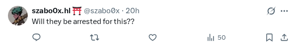Captured screenshot of the reply by @szabo0x