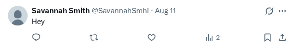 Captured screenshot of the reply by @SavannahSmhi