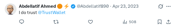 Captured screenshot of the reply by @Abdellatif890