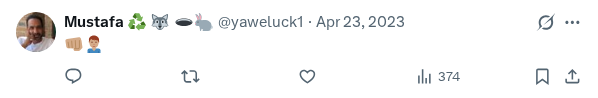 Captured screenshot of the reply by @yaweluck1
