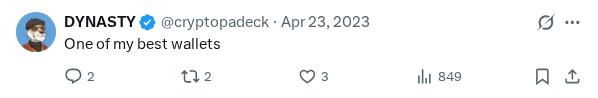 Captured screenshot of the reply by @cryptopadeck