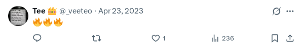Captured screenshot of the reply by @_veeteo