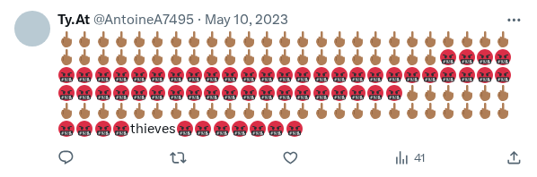 Captured screenshot of the reply by @AntoineA7495