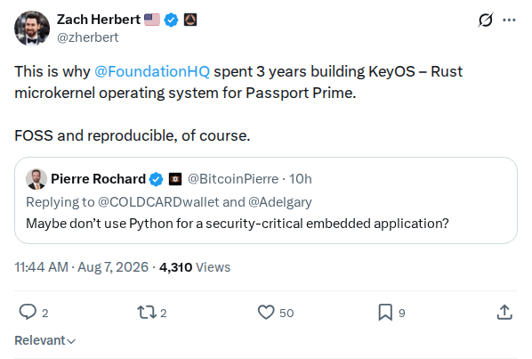 Captured screenshot: Foundation KeyOS positioning